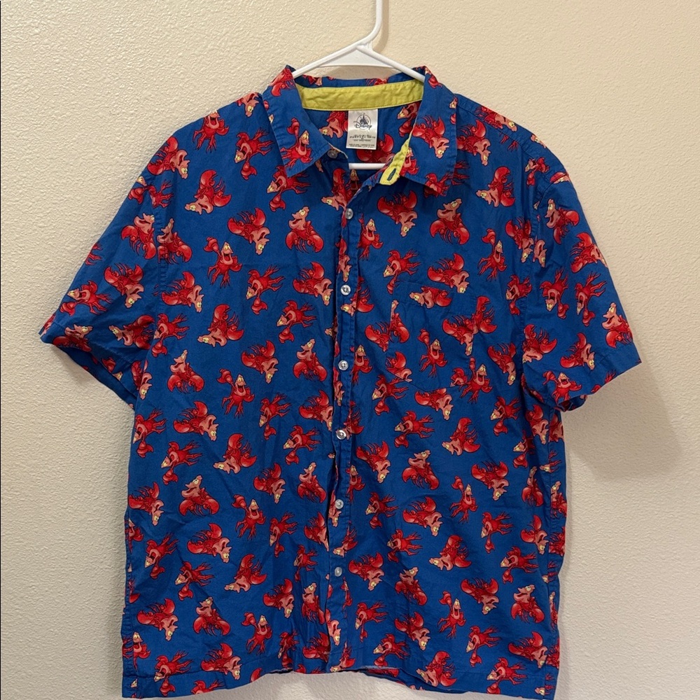 Disney Blue and Red Little Mermaid Sebastian Men's Shirt